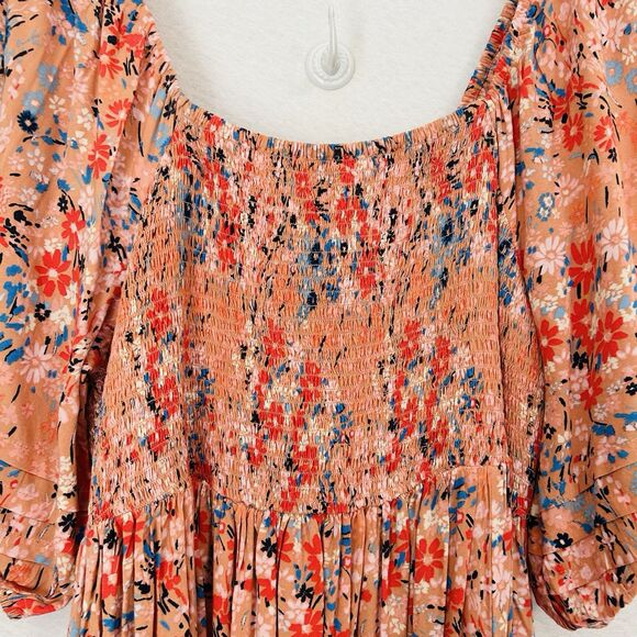 Jessica Simpson Dress Women 2X Canyon Sunset Blooming Pastures Midi Prairie NWT - Picture 7 of 11